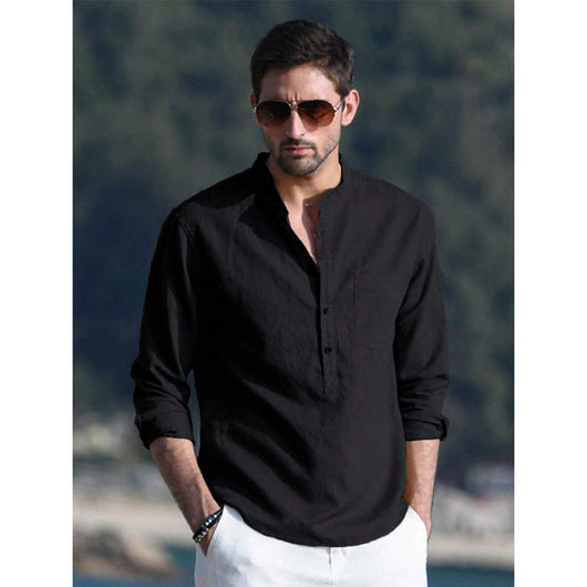 Camisa Casual de Manga Larga Transpirable para Hombre - Image 8