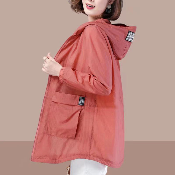 Chaqueta Protectora UV Suelta Talla Grande para Mujer