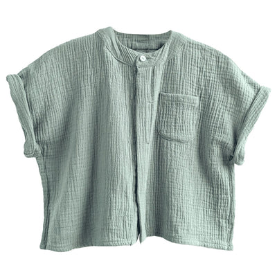 Camisa de Gasa Doble Capa para Niño - Top Casual de Manga Corta - Image 5