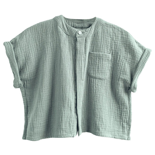 Camisa de Gasa Doble Capa para Niño - Top Casual de Manga Corta - Image 5