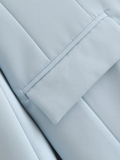 Traje Azul Metalizado de Doble Botonadura - Corte Midi Elegante - Image 10