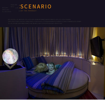 Lámpara Luna 3D con Luz Galaxia - Diseño Impreso - Image 7