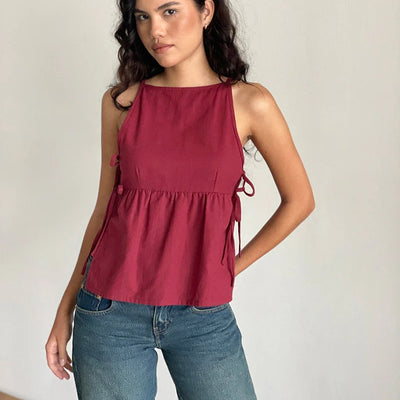 Top a Cuadros Sexy con Tirantes Ajustables