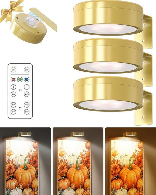 Luz LED Decorativa Dorada con Batería - Image 26