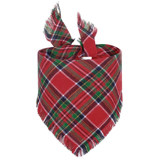 Pañoleta Triangular para Perro con Estilo Borla y Cuadros - Image 10