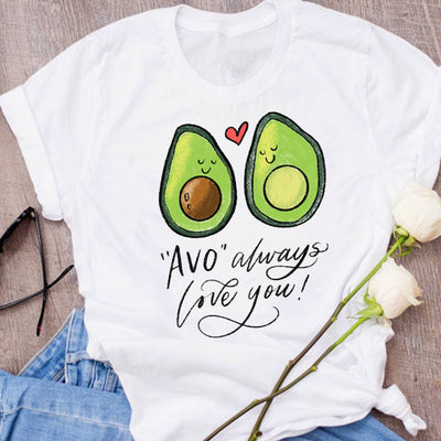 Camiseta Unisex Estampado Aguacate - Diseño Creativo Verano Holgada - Image 5