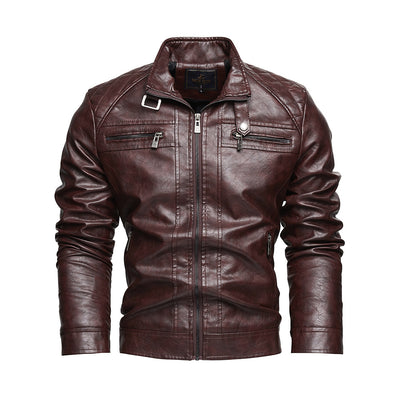 Chaqueta de Cuero PU Moderna con Bolsillos para Hombre - Image 5