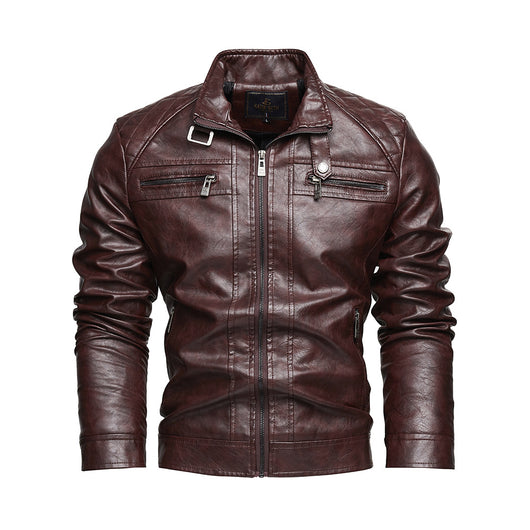 Chaqueta de Cuero PU Moderna con Bolsillos para Hombre - Image 5