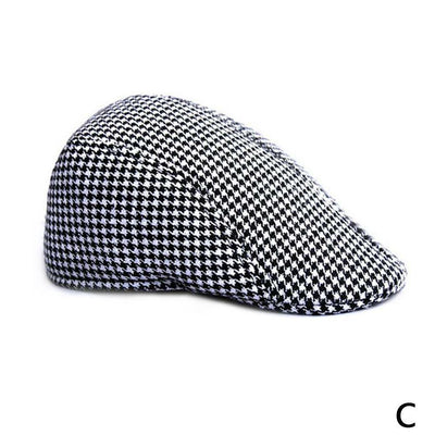 Boina de Lana a Cuadros para Padres e Hijos - Estilo Casual Pied de Poule - Image 13