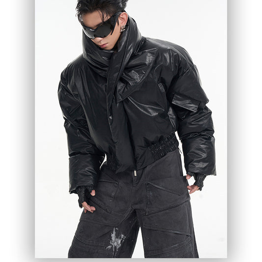 Chaqueta Acolchada de Algodón con Diseño Minimalista para Hombre - Image 2