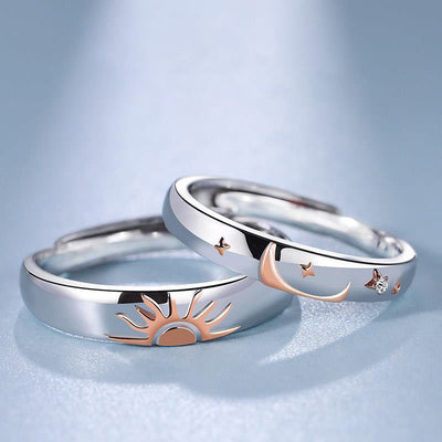 Anillo de Diamante Fashion con Separación de Color para Parejas - Image 5