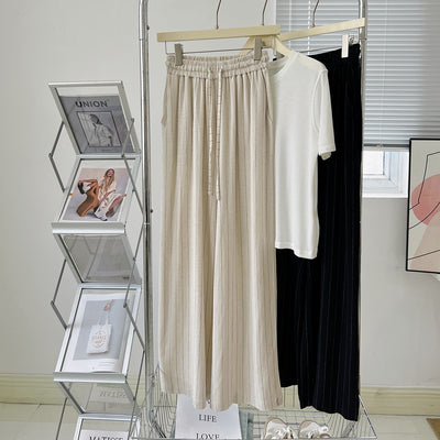 Pantalones Anchos de Lino y Algodón a Rayas - Comodidad Absoluta - Image 14