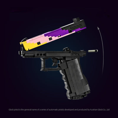 Pistola Táctica G18 Bloques de Construcción Militar MOC - Tecnología Avanzada Serie CSGO - Image 4