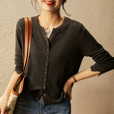 Cardigan Tejido con Cuello Camisero para Mujer - Image 9