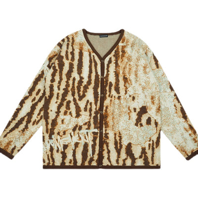 Cardigan de Punto con Estampado Animal para Mujer - Image 4