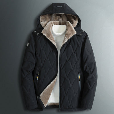 Chaqueta Impermeable con Capucha Desmontable y Cuello Tipo Polo - Image 3
