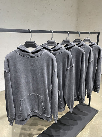 Sudadera con Capucha Desgastada y Cuello Fruncido - Estilo Urban Casual - Image 8