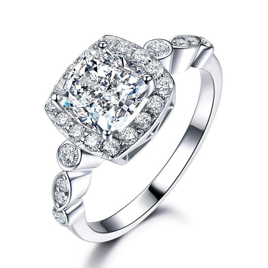 Anillo de Topacio Azul Plata Pura Diseño Europeo Moderno - Image 13