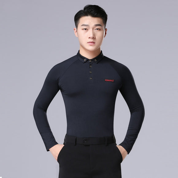 Camisa Masculina para Dança Latina com Gola Clássica