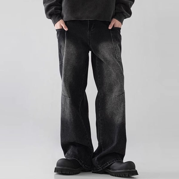 Jeans Rectos de Pierna Ancha y Corte Holgado para Hombre