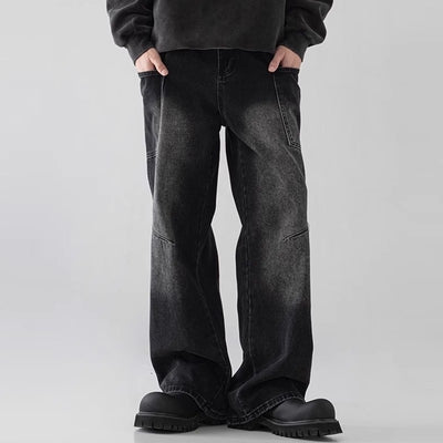 Jeans Rectos de Pierna Ancha y Corte Holgado para Hombre