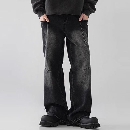 Jeans Rectos de Pierna Ancha y Corte Holgado para Hombre