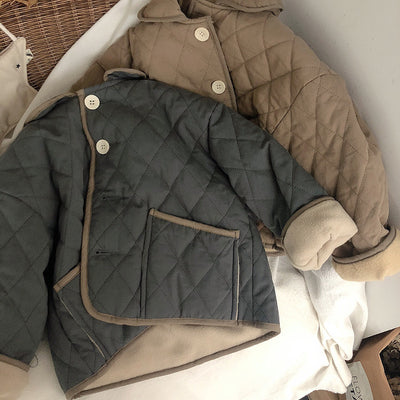 Abrigo de Niña en Cashmere y Algodón Acolchado con Solapa - Image 13