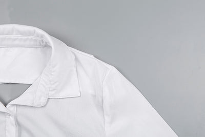 Blusa Crop Slim Abotonada para Mujer - Image 13