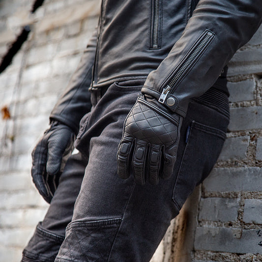 Guantes de Motocicleta y Ciclismo en Cuero de Cabra con Pantalla Táctil - Todas las Estaciones