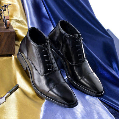 Botas Formales de Cuero Japonesas Estilo Bajo para Hombre