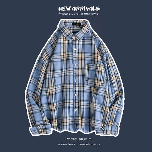 Abrigo Retro de Cuadros para Hombre - Estilo Suelto y Personalidad - Image 29