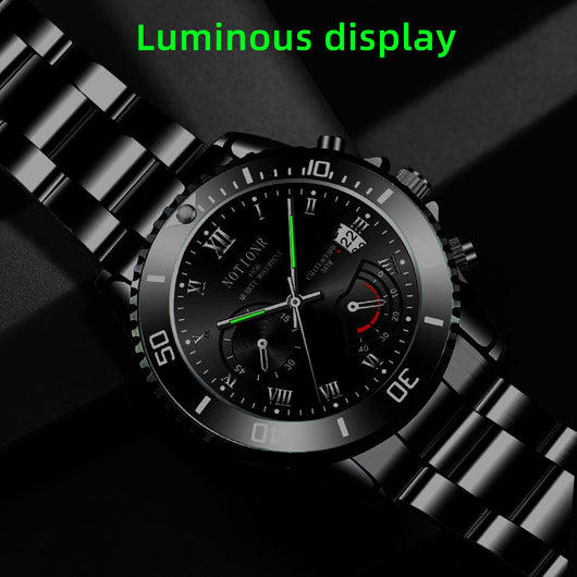 Reloj Deportivo Sumergible Verde Acero Inoxidable Calendario Luminoso Cuarzo - Image 10