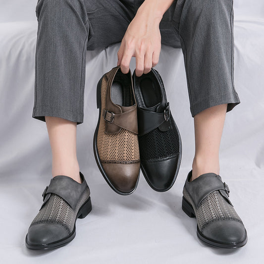 Sandalias de Cuero Respirable con Punta Afilada - Comodidad Casual