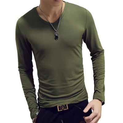Suéter Cuello Redondo Ajustado Liso para Hombre - Image 9