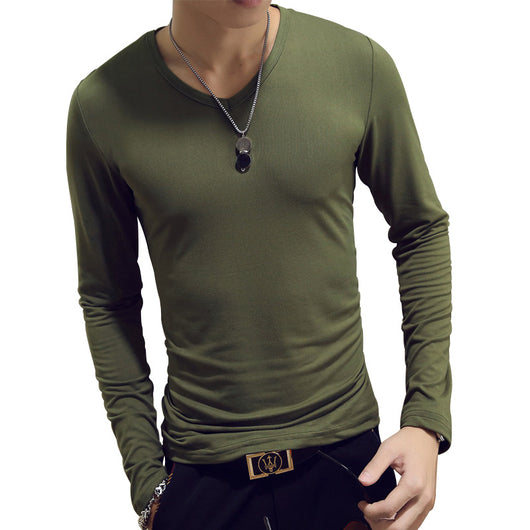 Suéter Cuello Redondo Ajustado Liso para Hombre - Image 9