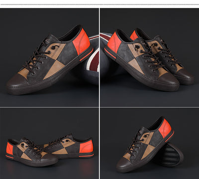 Zapatos de Cuero para Hombre con Contraste de Colores y Suela de Goma - Image 12