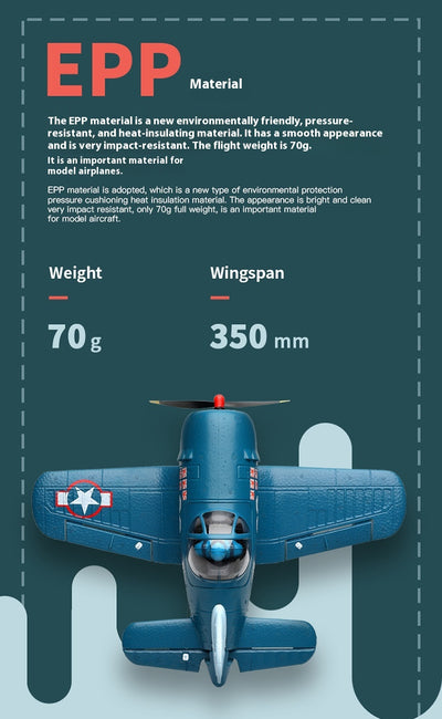 Avión Eléctrico de Ala Fija A500 con Control Remoto de 4 Canales - Image 11