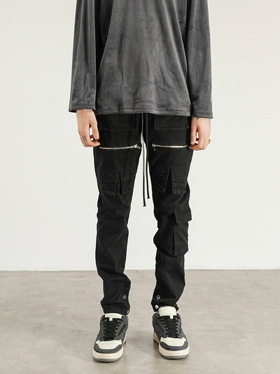 Overol Slim Fit Multibolsillos con Efecto Desgastado - Image 4
