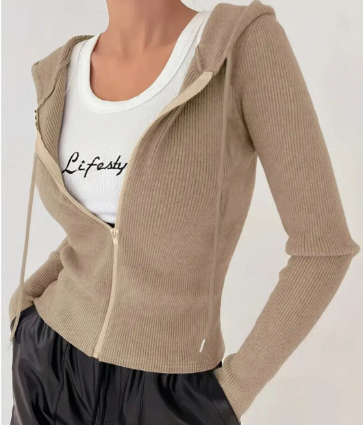 Chaqueta Slim Fit con Capucha para Mujer - Image 5