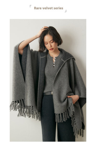 Capa Poncho con Capucha y Aislamiento de Aire Engrosado - Image 22