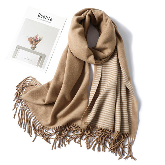Chal de Cachemira Rayado para Mujer - Elegancia y Calidez en Invierno - Image 7