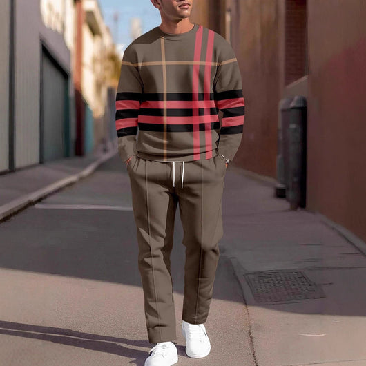 Conjunto de Sudadera y Pantalón Deportivo Hombre Estampado 3D Otoño