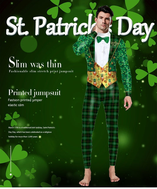 Vestido de Rendimiento con Estampado Verde del Día de San Patricio - Image 2