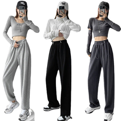 Pantalones Deportivos Velour Gris para Mujer - Comodidad Street Style - Image 17