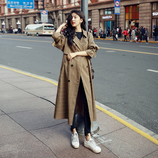 Abrigo Largo Cuadrille Suelta y Ligera - Corte Oversize Elegante para Mujer
