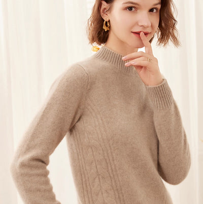 Suéter de Cuello Alto en Cashmere Puro para Mujer - Base Layer Premium - Image 15