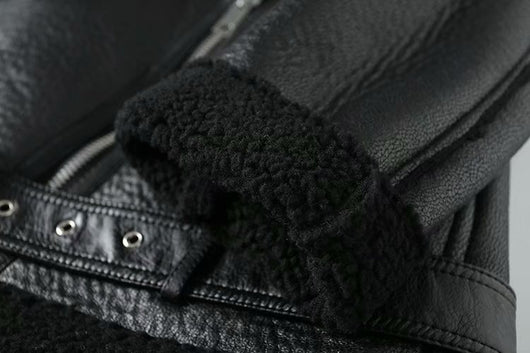 Chaqueta de Cuero Sintético Cordero Invierno - Image 3