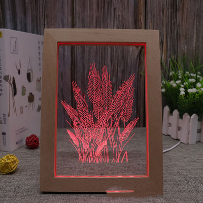 Marco de Fotos LED de Madera Maciza con Control Remoto - Regalos Creativos Directos de Fábrica - Image 14