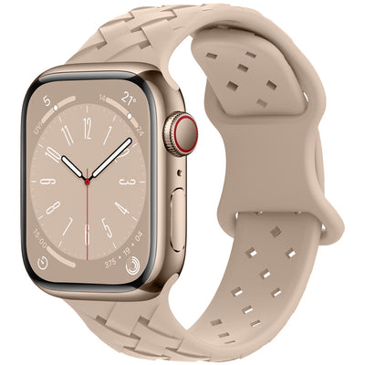 Correa Apple Watch Bambú Cuadros y Encaje Silicona Deportiva - Image 8