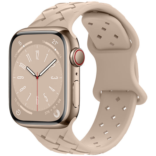 Correa Apple Watch Bambú Cuadros y Encaje Silicona Deportiva - Image 8